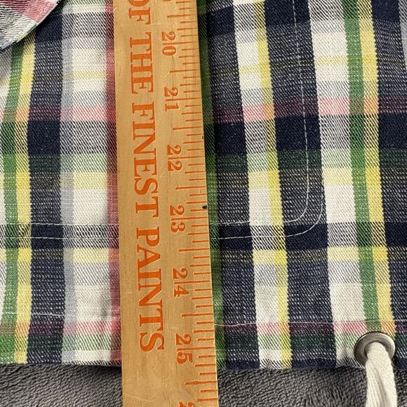 Merona Women’s Plaid Drawstring 4 Button Pullover Hoodie Jacket Size Large - Picture 14 of 15